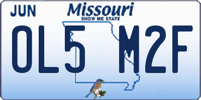 MO license plate OL5M2F