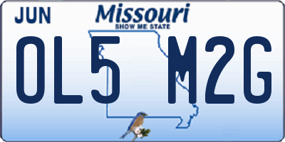 MO license plate OL5M2G