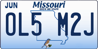 MO license plate OL5M2J