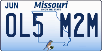 MO license plate OL5M2M