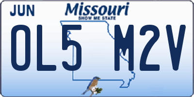 MO license plate OL5M2V