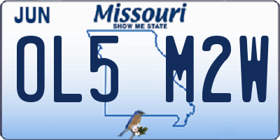MO license plate OL5M2W