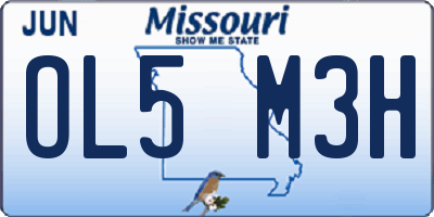 MO license plate OL5M3H