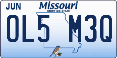 MO license plate OL5M3Q