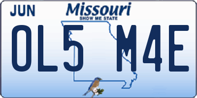 MO license plate OL5M4E