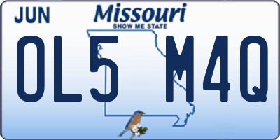 MO license plate OL5M4Q