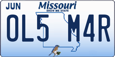 MO license plate OL5M4R