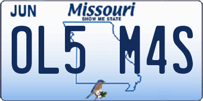 MO license plate OL5M4S