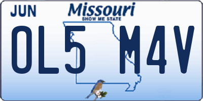 MO license plate OL5M4V