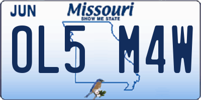 MO license plate OL5M4W
