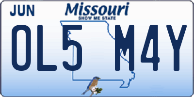 MO license plate OL5M4Y