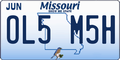 MO license plate OL5M5H