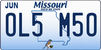 MO license plate OL5M5O