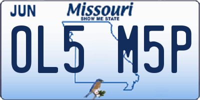 MO license plate OL5M5P