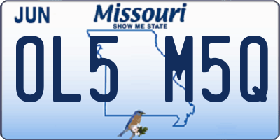 MO license plate OL5M5Q