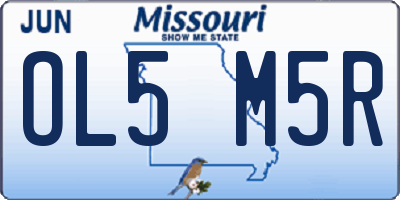MO license plate OL5M5R