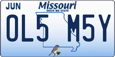 MO license plate OL5M5Y