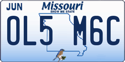 MO license plate OL5M6C