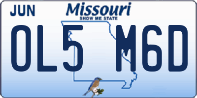 MO license plate OL5M6D