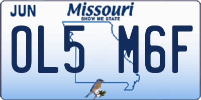 MO license plate OL5M6F