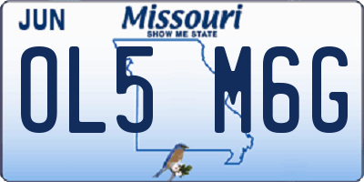 MO license plate OL5M6G