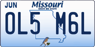 MO license plate OL5M6L
