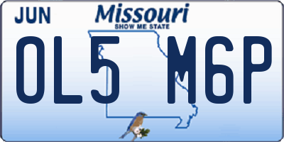 MO license plate OL5M6P