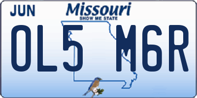 MO license plate OL5M6R