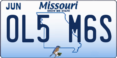 MO license plate OL5M6S