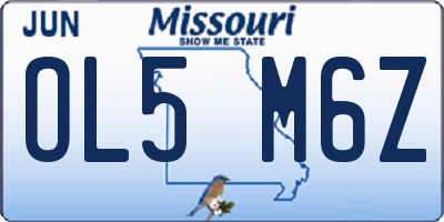 MO license plate OL5M6Z