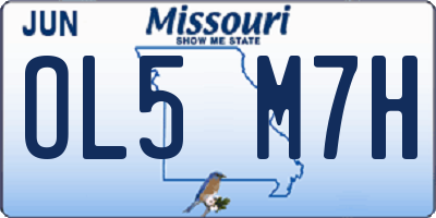 MO license plate OL5M7H