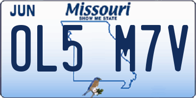 MO license plate OL5M7V