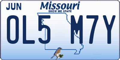 MO license plate OL5M7Y