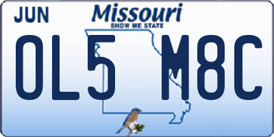 MO license plate OL5M8C