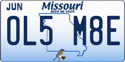 MO license plate OL5M8E