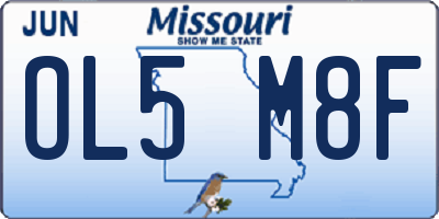 MO license plate OL5M8F