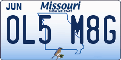 MO license plate OL5M8G