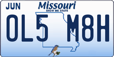MO license plate OL5M8H