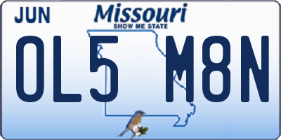 MO license plate OL5M8N