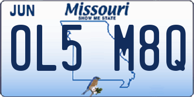 MO license plate OL5M8Q