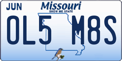 MO license plate OL5M8S