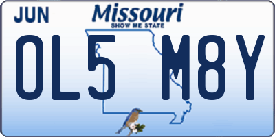 MO license plate OL5M8Y