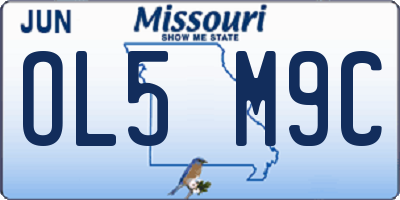 MO license plate OL5M9C