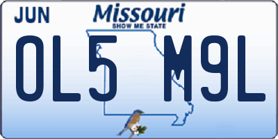 MO license plate OL5M9L