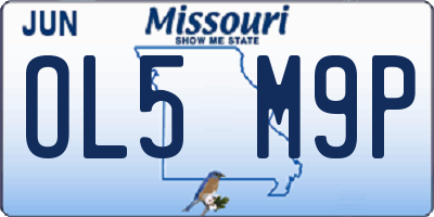 MO license plate OL5M9P