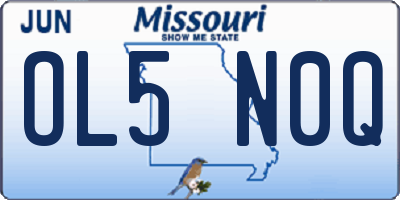 MO license plate OL5N0Q