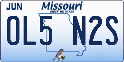 MO license plate OL5N2S
