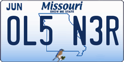 MO license plate OL5N3R