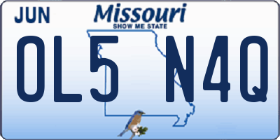 MO license plate OL5N4Q