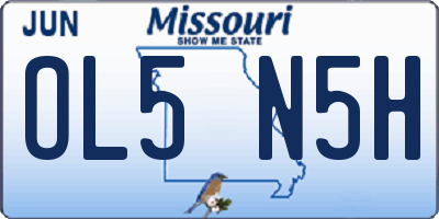 MO license plate OL5N5H
